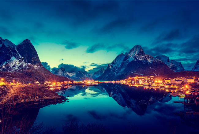 Fotomurales o papel pintado islas noruega